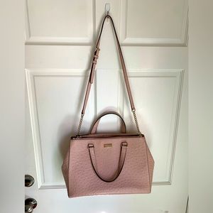 Kate Spade New York Bristol Drive Ostrich Loden Bag Blush Pink